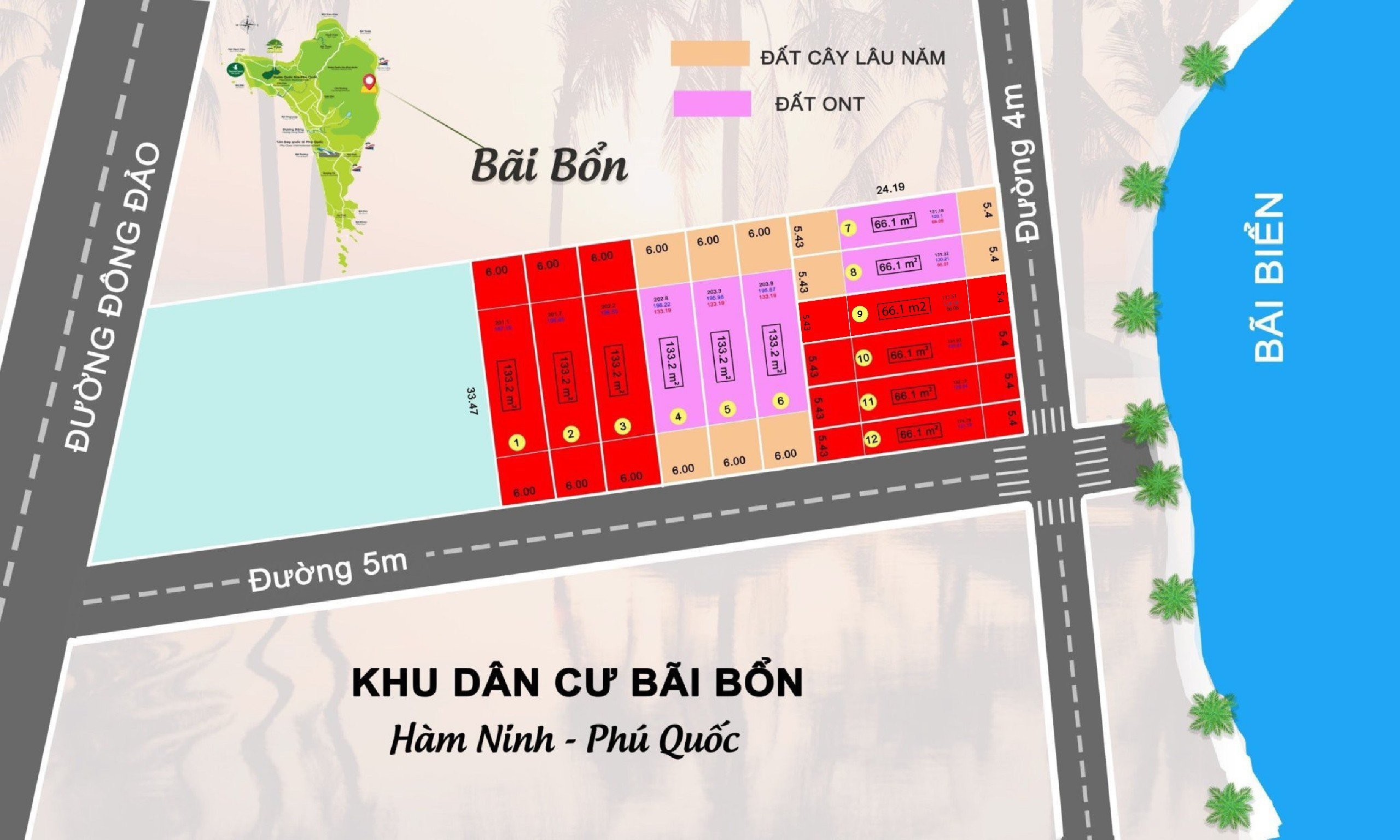Cần bán Đất Xã Hàm Ninh, Phú Quốc, Diện tích 114m², Giá 1.3 Tỷ 1
