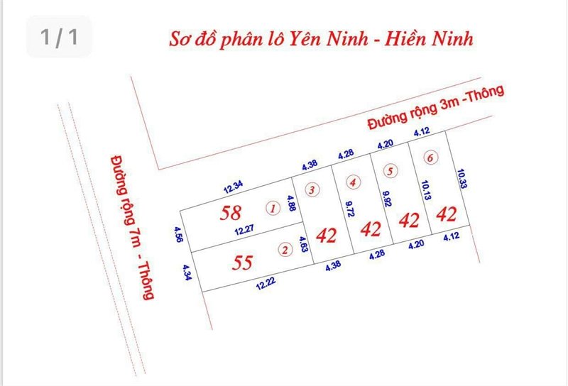Trục chính kinh doanh 55m Yên Ninh - Hiền Ninh - Sóc Sơn - Hà Nội, Chỉ vài trăm triệu, Bao sổ. 2