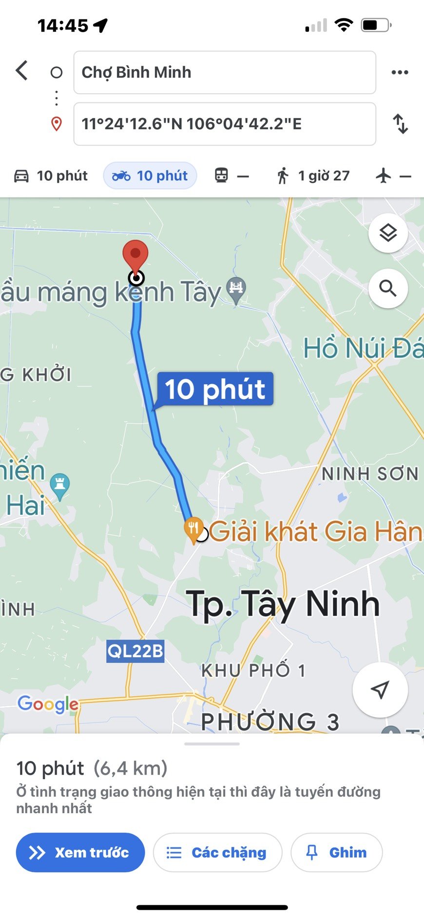 Đất Mặt Tiền Bình Minh Thành Phố Tây Ninh 3300 m2 giá 3tỷ 9 . LH 0799916699 3