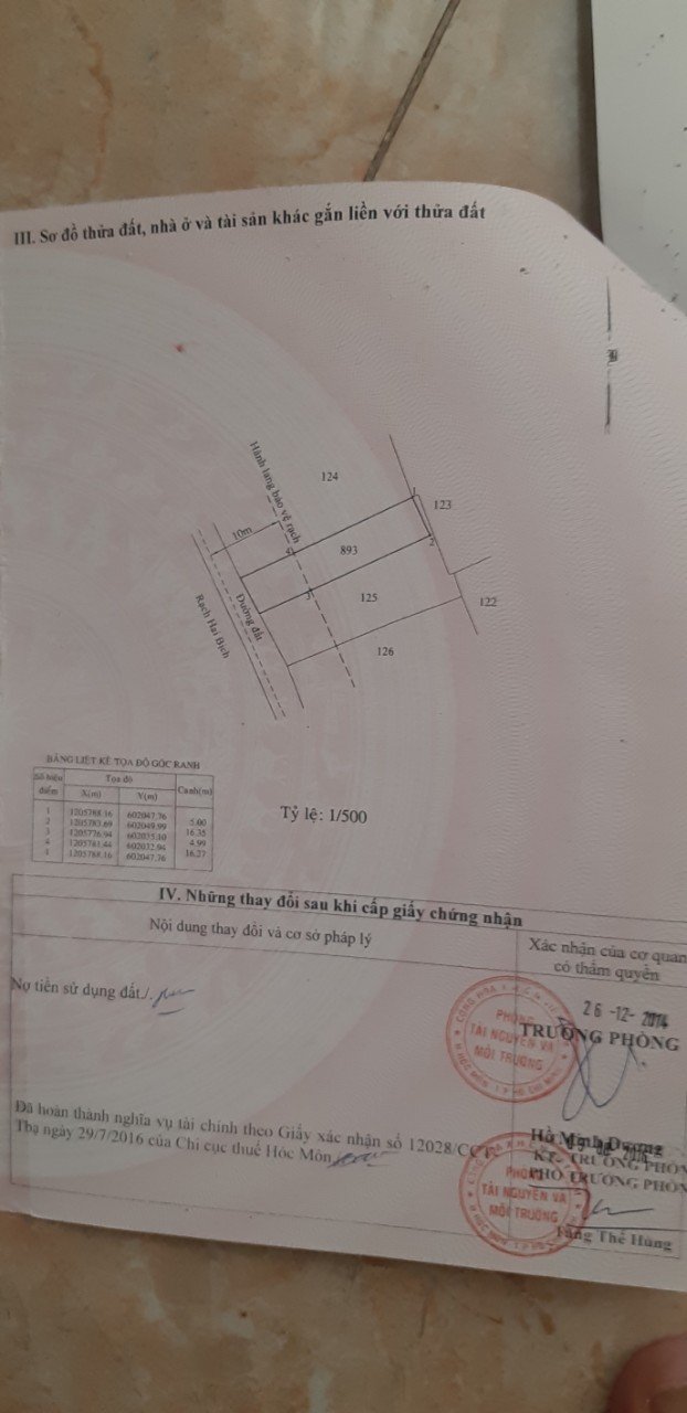 Chính Chủ Cần Bán Lô Đất Xã Nhị Bình, Huyện Hóc Môn, Tp Hồ Chí Minh 2