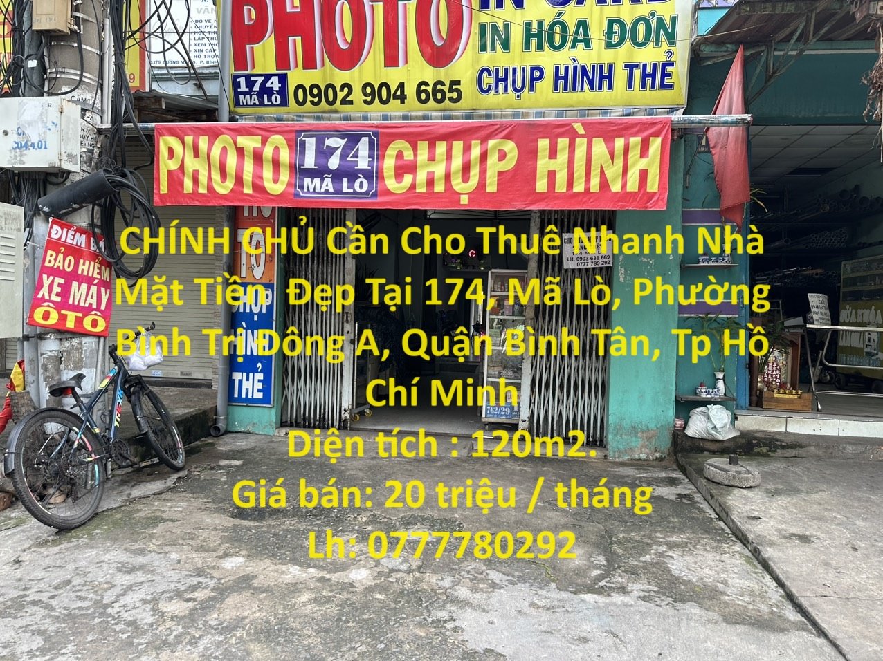 CHÍNH CHỦ Cần Cho Thuê Nhanh Nhà Mặt Tiền  Đẹp Tại Quận Bình Tân , TP HCM