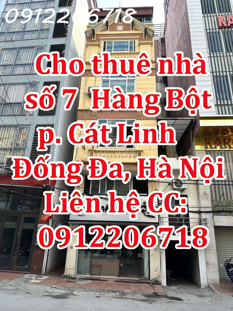 Chính chủ thuê nhà số 7 ngõ Hàng Bột, phường Cát Linh, quận Đống Đa, Hà Nội 1
