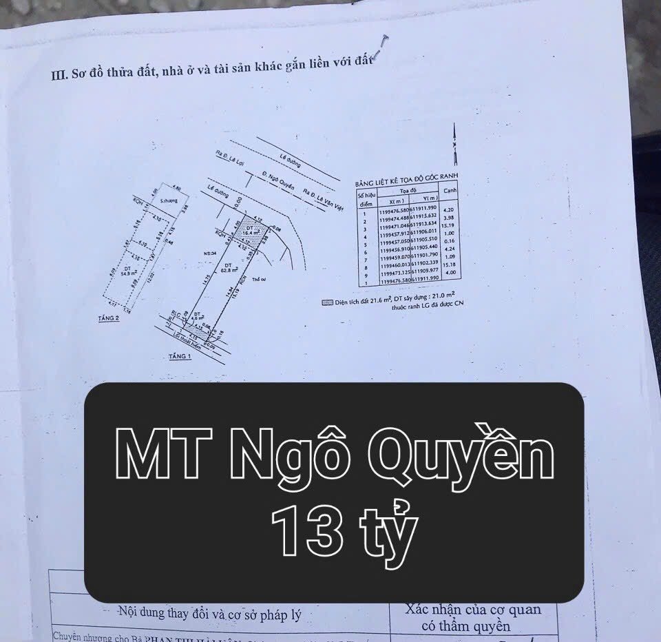 BDS HVL Nhà 2MT trước sau Mặt tiền Ngô Quyền - Kiến Thiết Hiệp Phú 11/10/2023 2