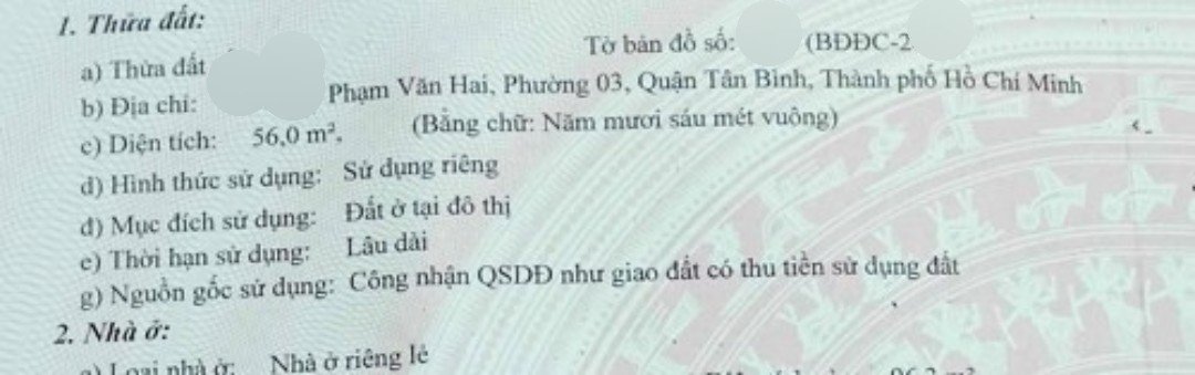 Bán gấp nhà sát mặt tiền Phạm Văn Hai, Tân Bình, 5.1x11, 3PN, chỉ 5 tỷ nhỉnh 2