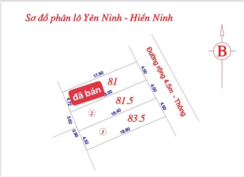 (Đất đẹp giá tốt) bán 81.5m² Yên Ninh - Hiền Ninh - Sóc Sơn - Hà Nội, Bao sổ sách. 4