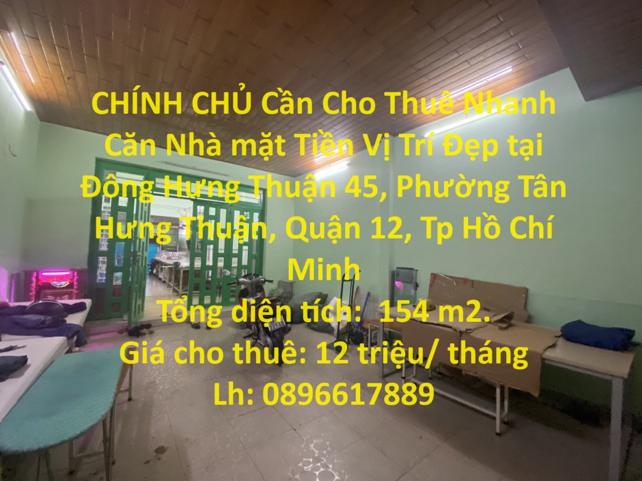 CHÍNH CHỦ Cần Cho Thuê Nhanh Căn Nhà mặt Tiền Vị Trí Đẹp tại quận 12, TPHCM 1