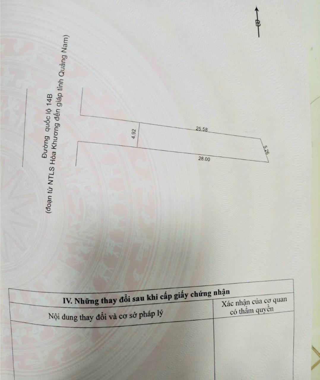 CHÍNH CHỦ CẦN BÁN LÔ ĐẤT Vị Trí Đắc Địa Mặt Tiền Quốc Lộ 14B - Xã Hòa Khương, Hòa Vang, Đà Nẵng 2