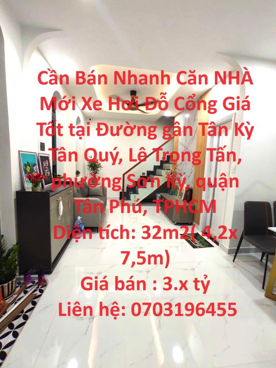 Cần Bán Nhanh Căn NHÀ Mới Xe Hơi Đỗ Cổng Giá Tốt tại quận Tân Phú , TPHCM 1