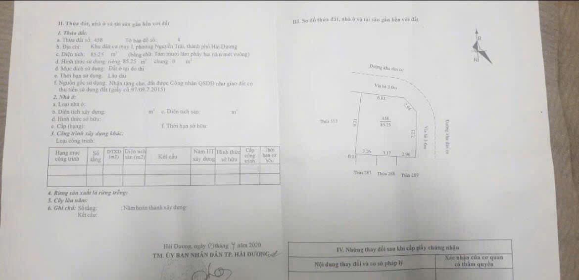 Bán lô đất góc KDC May 1, phường Nguyễn Trãi, TP HD, 86.25m2, lô góc 2 mặt tiền, vị trí cực đẹp 2