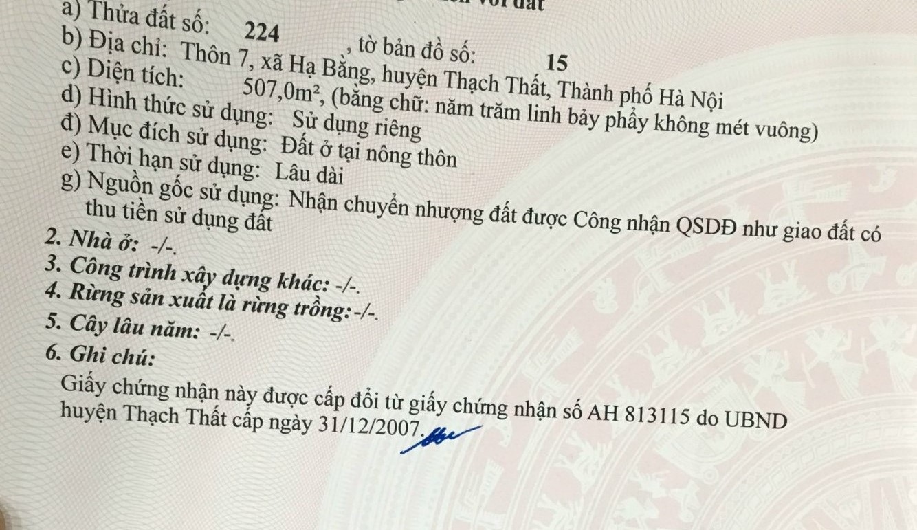 Bán đất cạnh khu công nghệ cao Hoà Lạc, 500m, 10 tỷ 2