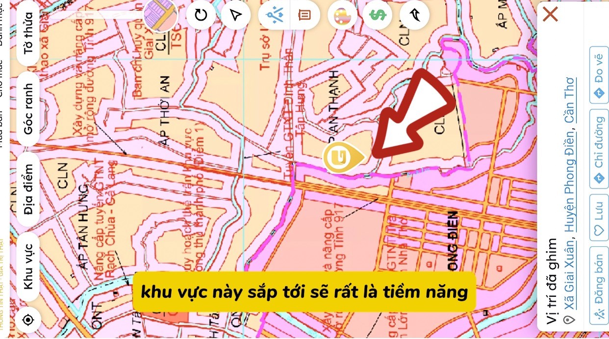 Nền 323m2 có 100m2 thổ cư Giai Xuân, Phong Điền, cách chợ PĐ 2.5km 1