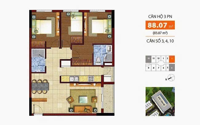 Cần bán Căn hộ chung cư Phường Phước Long B, Quận 9, Diện tích 88m², Giá 3.95 Tỷ 4