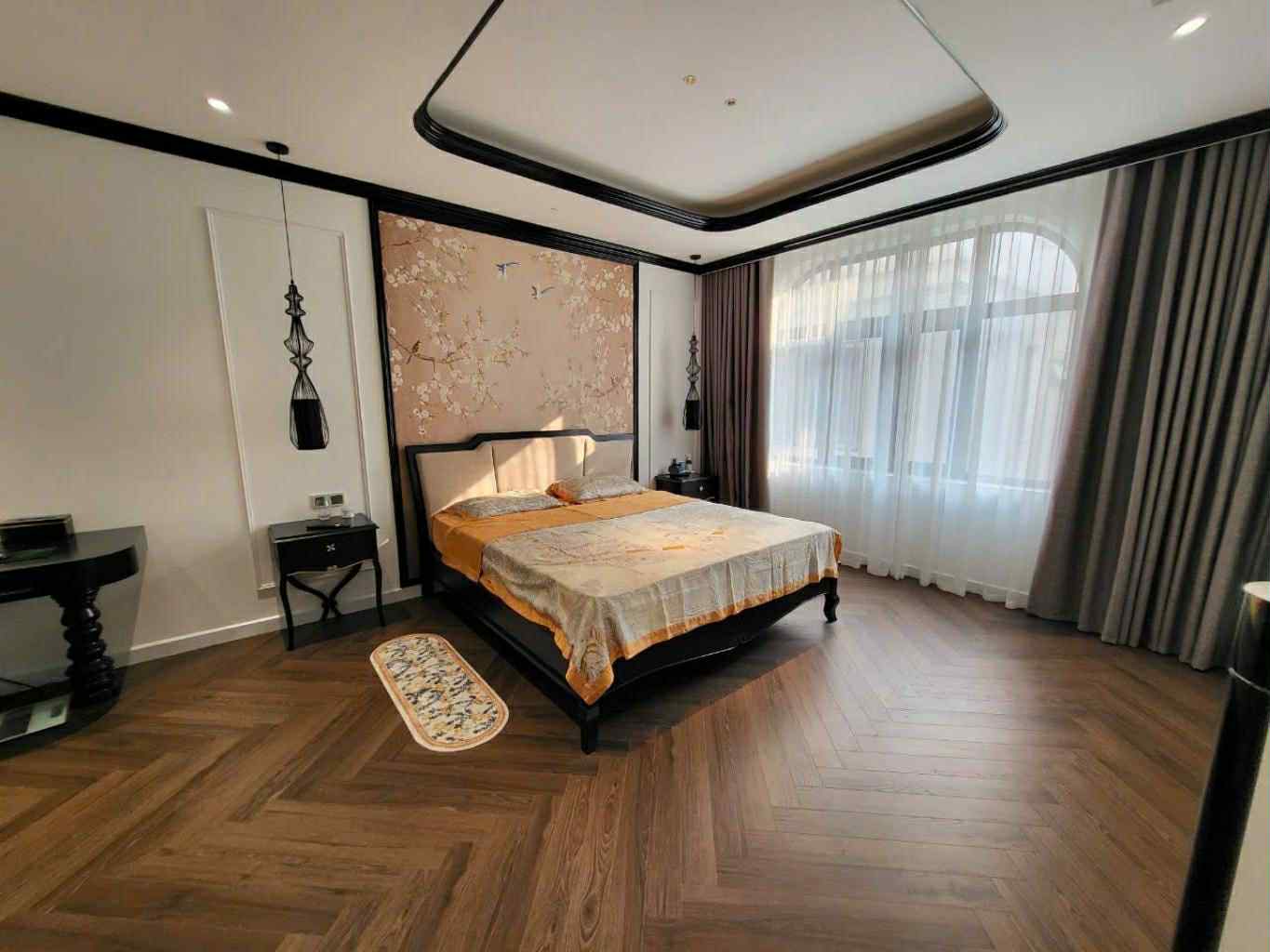 nhà đẹp Hồng Tiến, 65m x 5 tầng, mặt tiền 7.4m, gara ôtô, phong cách indochina 5