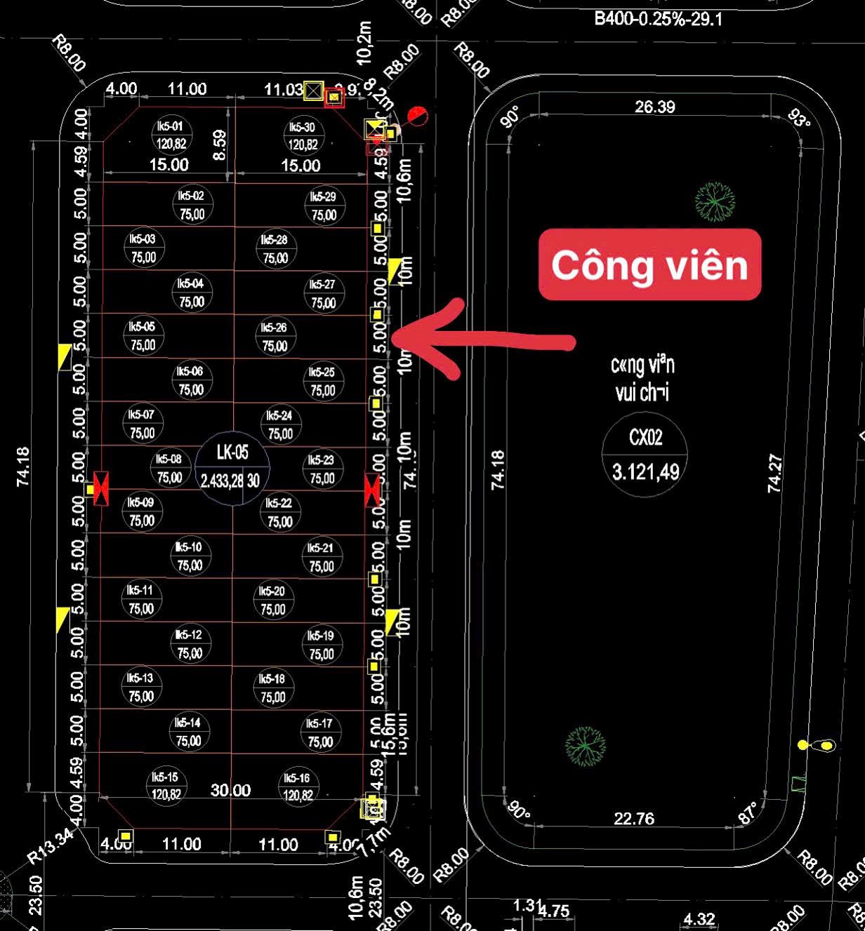 Bán lô đất view công viên KDC Ngọc Châu Đồng Triều, TP HD, 75m2, mt 5m, đường 15.5m 3