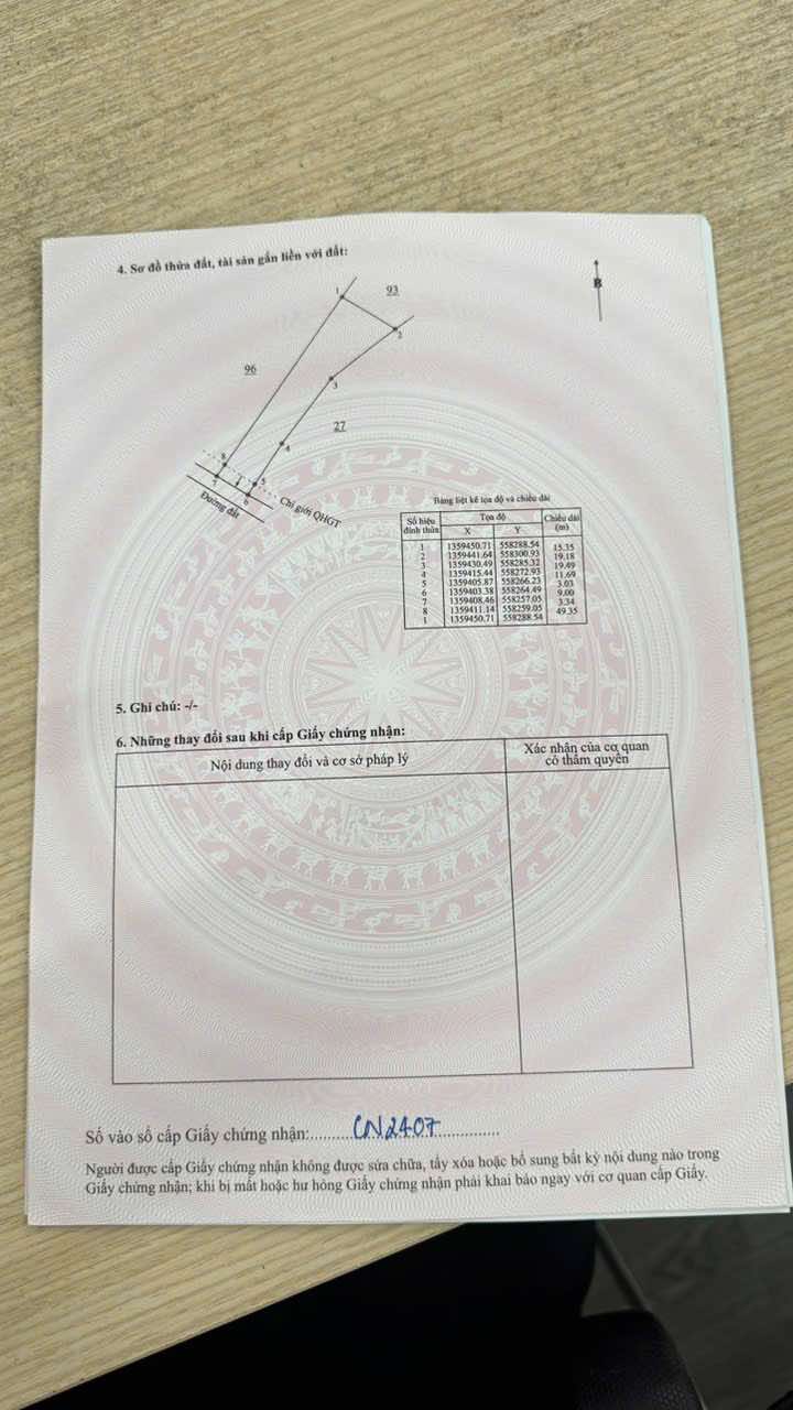 BÁN LÔ ĐẤT GIÁ CHỈ 180tr Dt:532,6m2 ( ngang 9m) 3