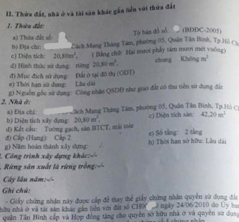 Bán nhà CMT8 21M2, HXH cách 10m, nhỉn 2 tỷ 1