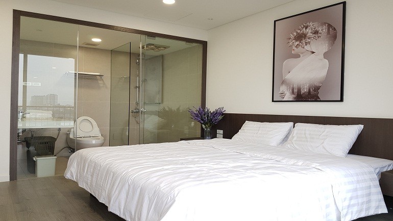 Cho thuê căn hộ dịch vụ tại Trịnh Công Sơn, Tây Hồ, 120m2, 3PN, ban công, đầy đủ nội thất đẹp 10