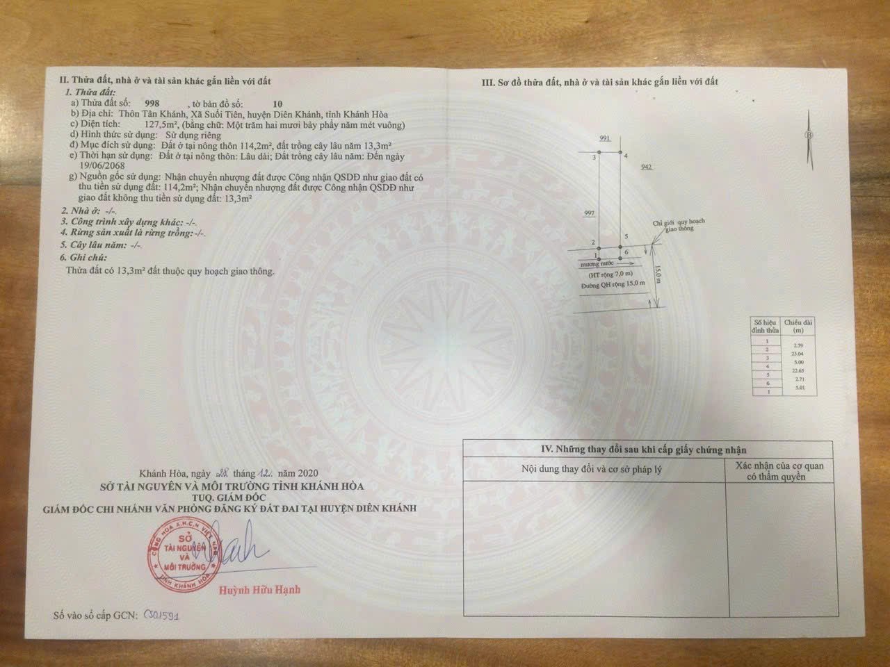 Bán đất Suối Tiên mặt tiền đường nhựa liên thôn Tân Khánh gần Hương Lộ 39 7