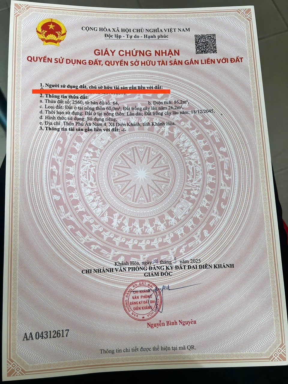 Bán đất Diên An mặt tiền đường Gò Dầu Hạ - đường thông từ chợ Bà Đề ra 23/10 4