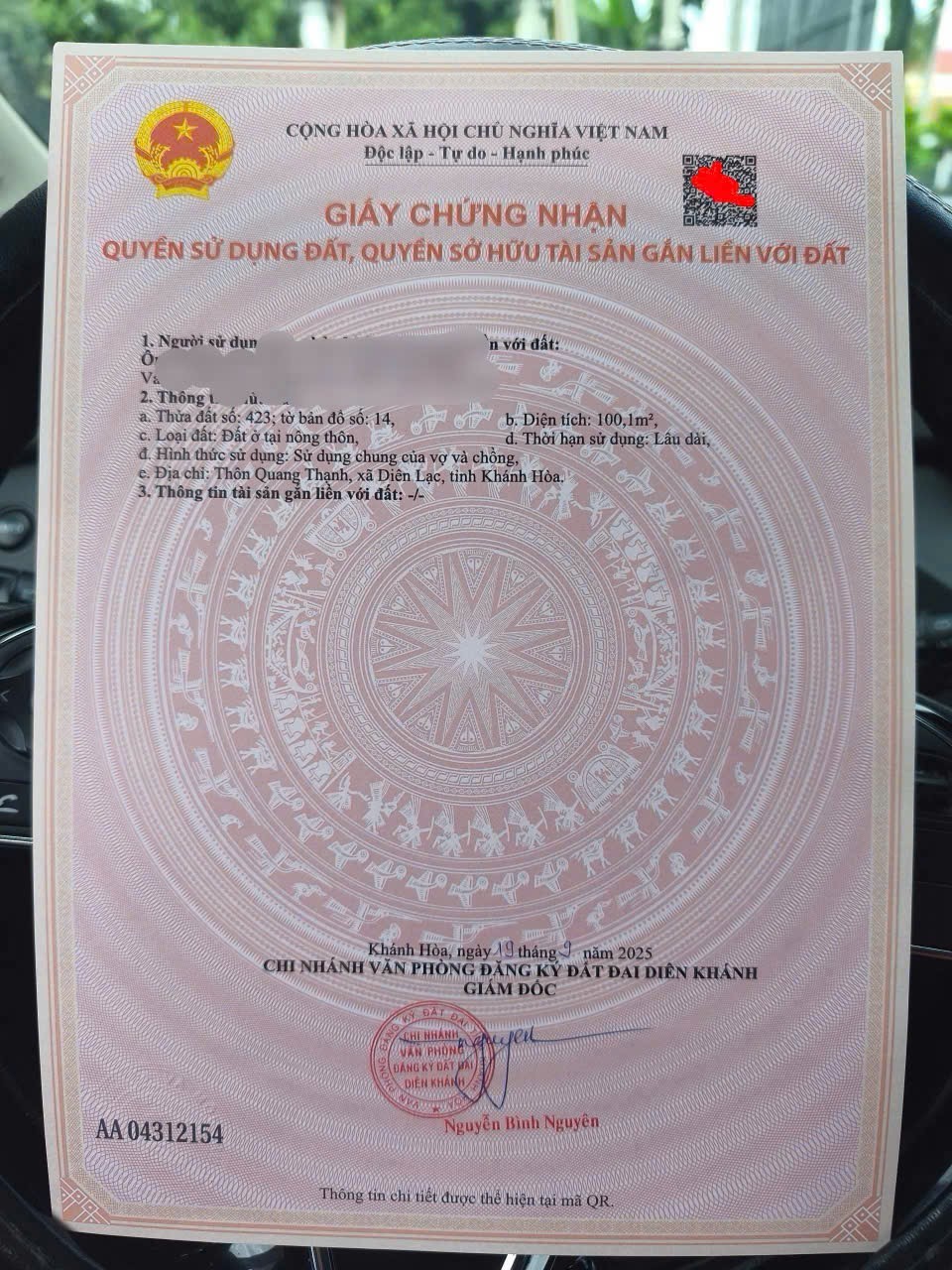 Bán đất Diên Hoà full thổ cư mặt đường nhựa thông - hẻm Lạc Hoà 2 gần Tỉnh Lộ 2 4