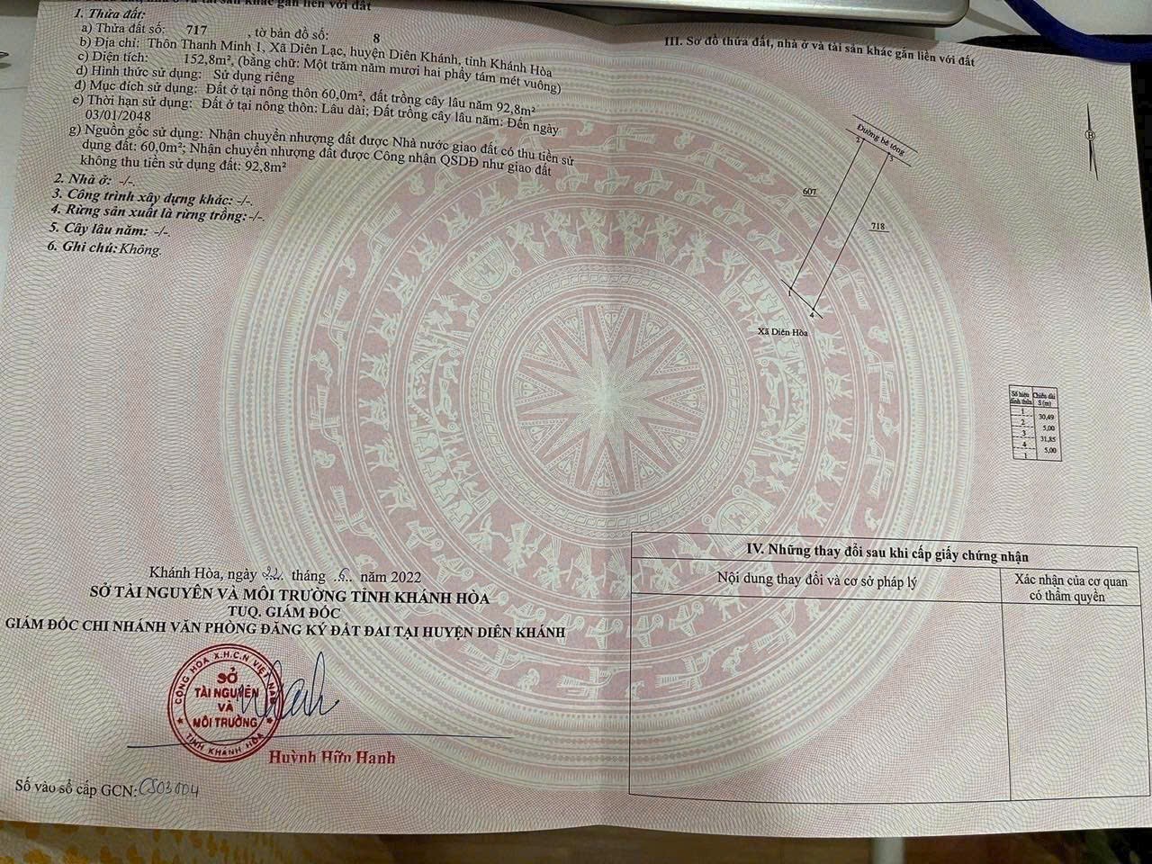 Bán đất Diên Lạc giá rẻ thôn Thanh Minh gần Tỉnh Lộ 2 - oto quay đầu 8