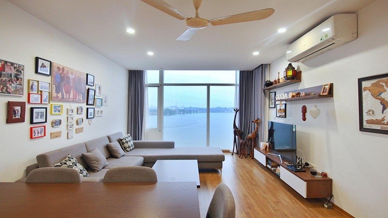 Cho thuê căn hộ dịch vụ tại Yên Phụ, Tây Hồ, 100m2, 2PN, ban công, view hồ, đầy đủ nội thất 2