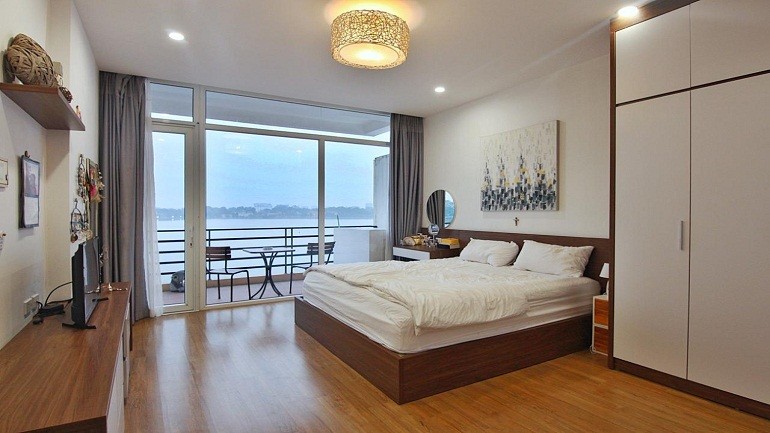 Cho thuê căn hộ dịch vụ tại Yên Phụ, Tây Hồ, 100m2, 2PN, ban công, view hồ, đầy đủ nội thất 7