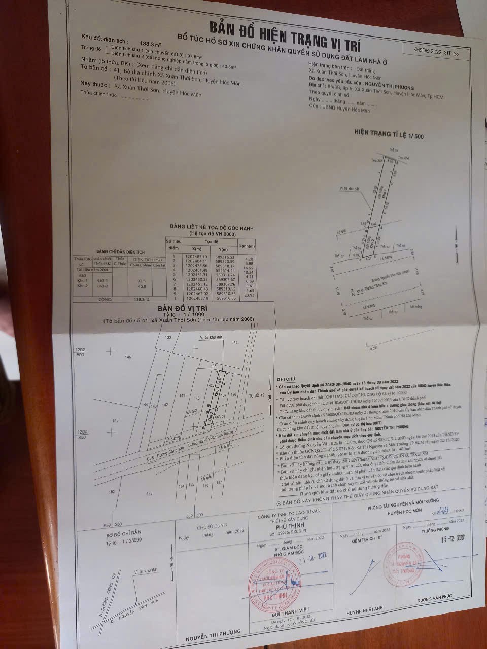 ĐẤT (4.2x34) MT NGUYỄN VĂN BỨA, XUÂN THỚI SƠN, HÓC MÔN GIÁ 6 TỶ 4