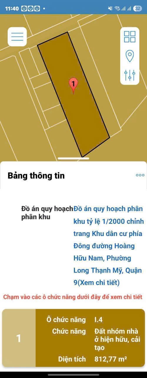 Cần bán Đất Phường Long Thạnh Mỹ, Quận 9, Diện tích 775m², Giá 032 Triệu/m²