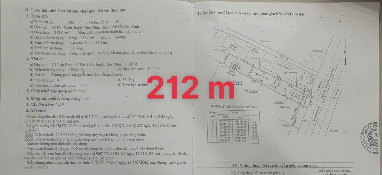 BÁN GẤP (14.5X40) SIÊU PHẨM MẶT TIỀN LÊ THỊ HÀ – HÓC MÔN 2
