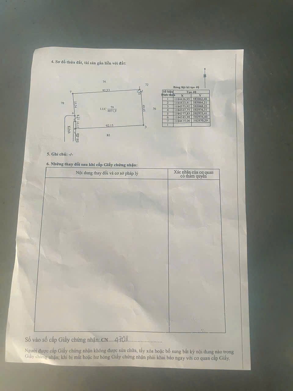 4871m2 đất lúa cạnh đường Vành Đai 3, xã Tân Hòa, Bến Lức, Long An giá 3,9 tỷ 7