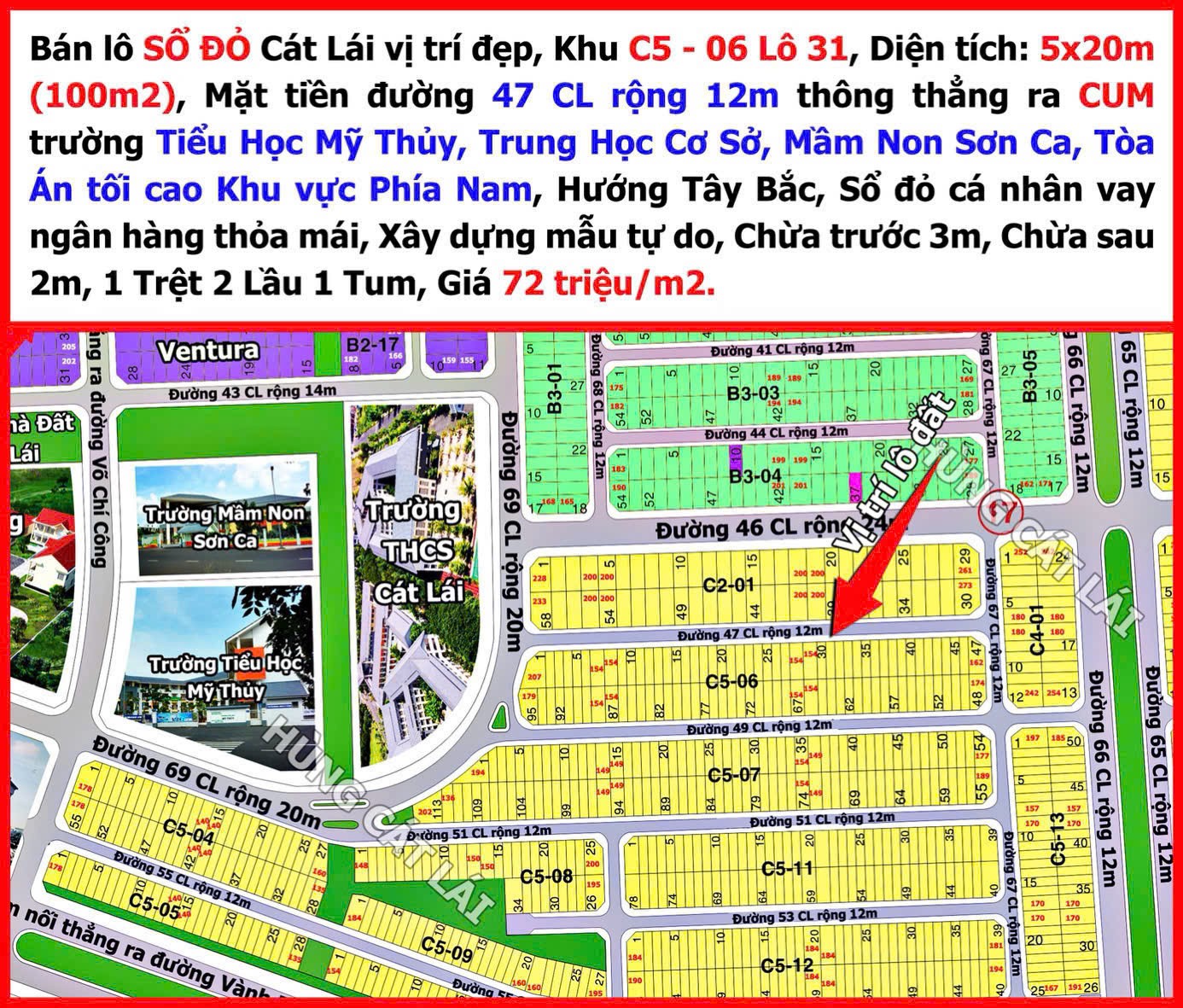 Cần bán Đất Phường Cát Lái, Quận 2, Diện tích 100m², Giá 72 Triệu/m² 2