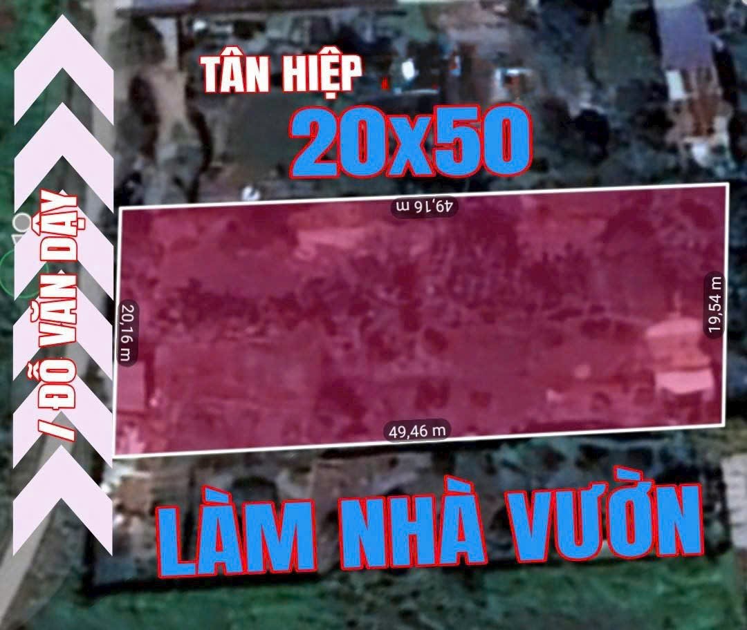 ĐẤT TRỒNG CÂY (20x50) TÂN HIỆP, HÓC MÔN - TƯƠNG LAI 2MT ĐƯỜNG – GIÁ CỰC MỀM!