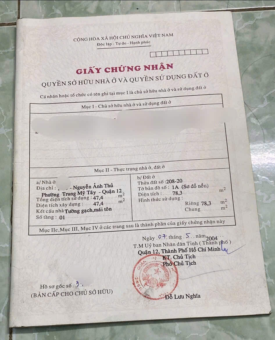 NHÀ (4.5x24) MẶT TIỀN NGUYỄN ẢNH THỦ, P. TRUNG MỸ TÂY, Q12 – VỊ TRÍ VIP 3