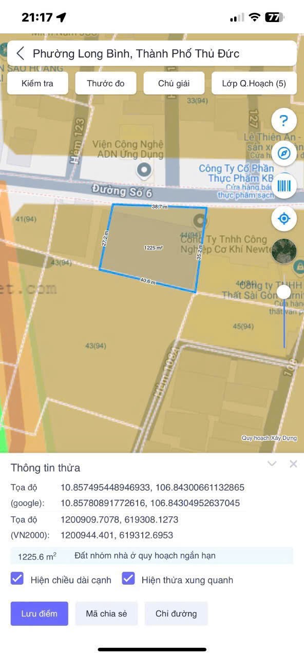 Cần bán Đất Phường Long Bình, Quận 9, Diện tích 1200m², Giá 39 Tỷ