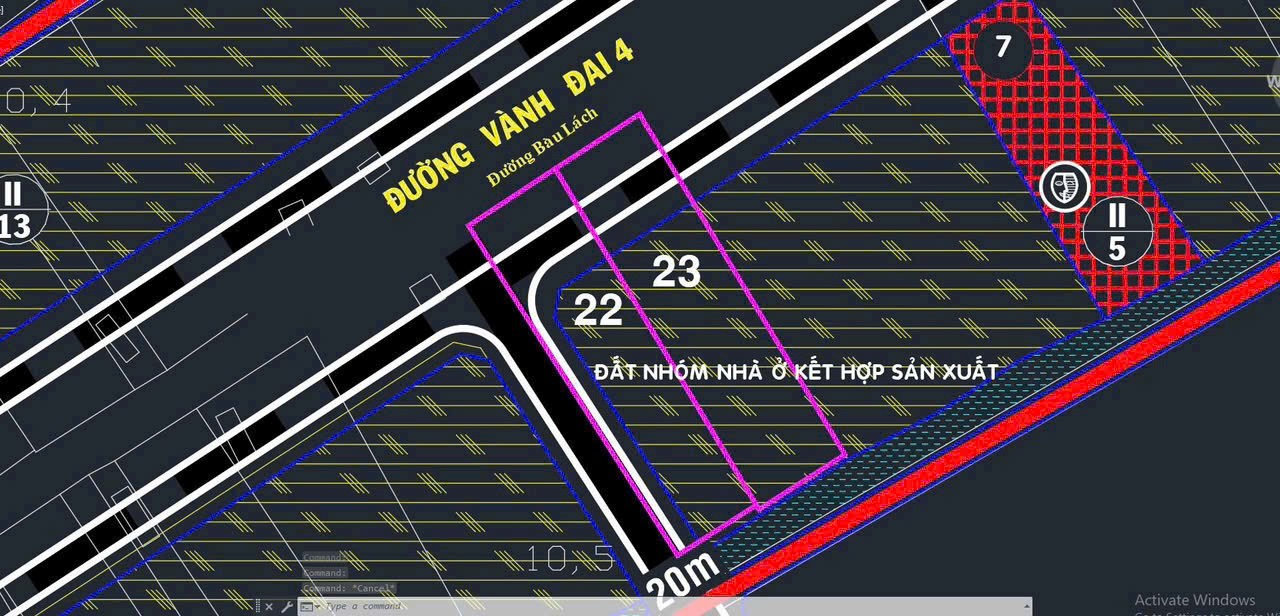 Đất 3 mặt tiền đường Bàu Lách xã Phạm Văn Cội dt 5079m2 ( có 1406m2 thổ cư) giá 25,4 tỷ 2