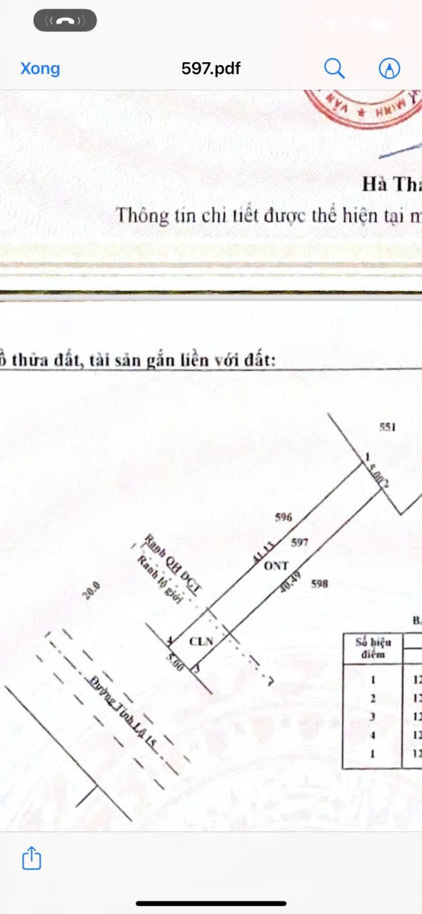 3 lô thổ cư mặt tiền Tỉnh lộ 15, xã An Nhơn Tây dt 205m2 giá 2,5 tỷ / lô 4