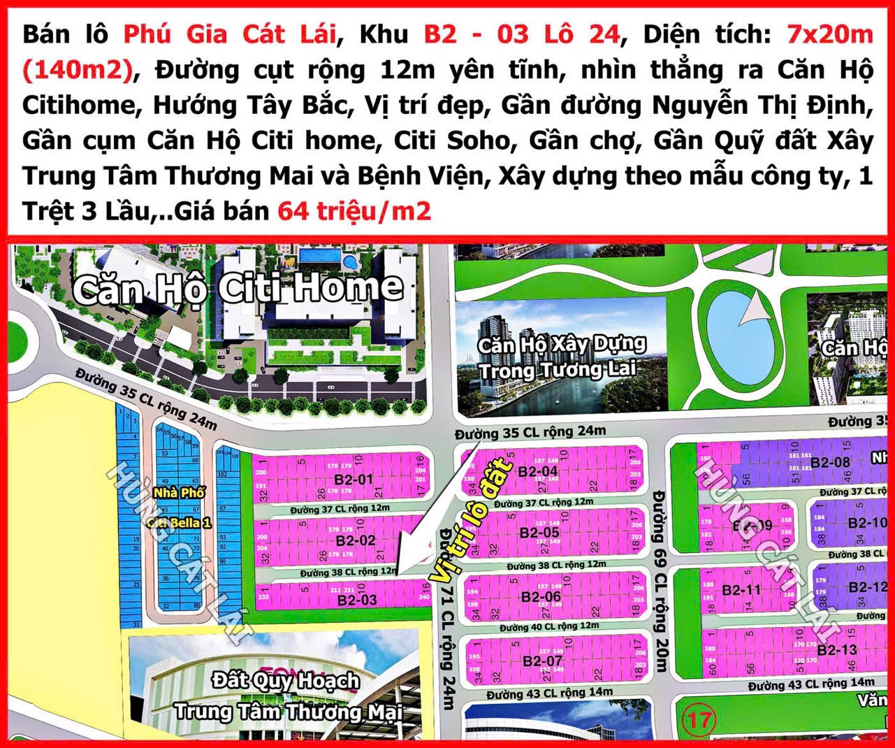 Cần bán Đất Phường Cát Lái, Quận 2, Diện tích 140m², Giá 64 Triệu/m² 2