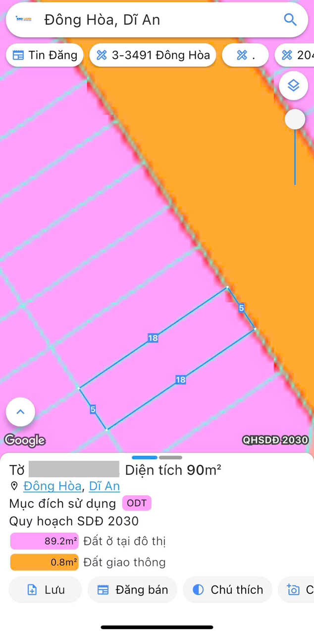 Cần bán Đất Dĩ An, Bình Dương, Diện tích 90m², Giá 7.9 Tỷ 2