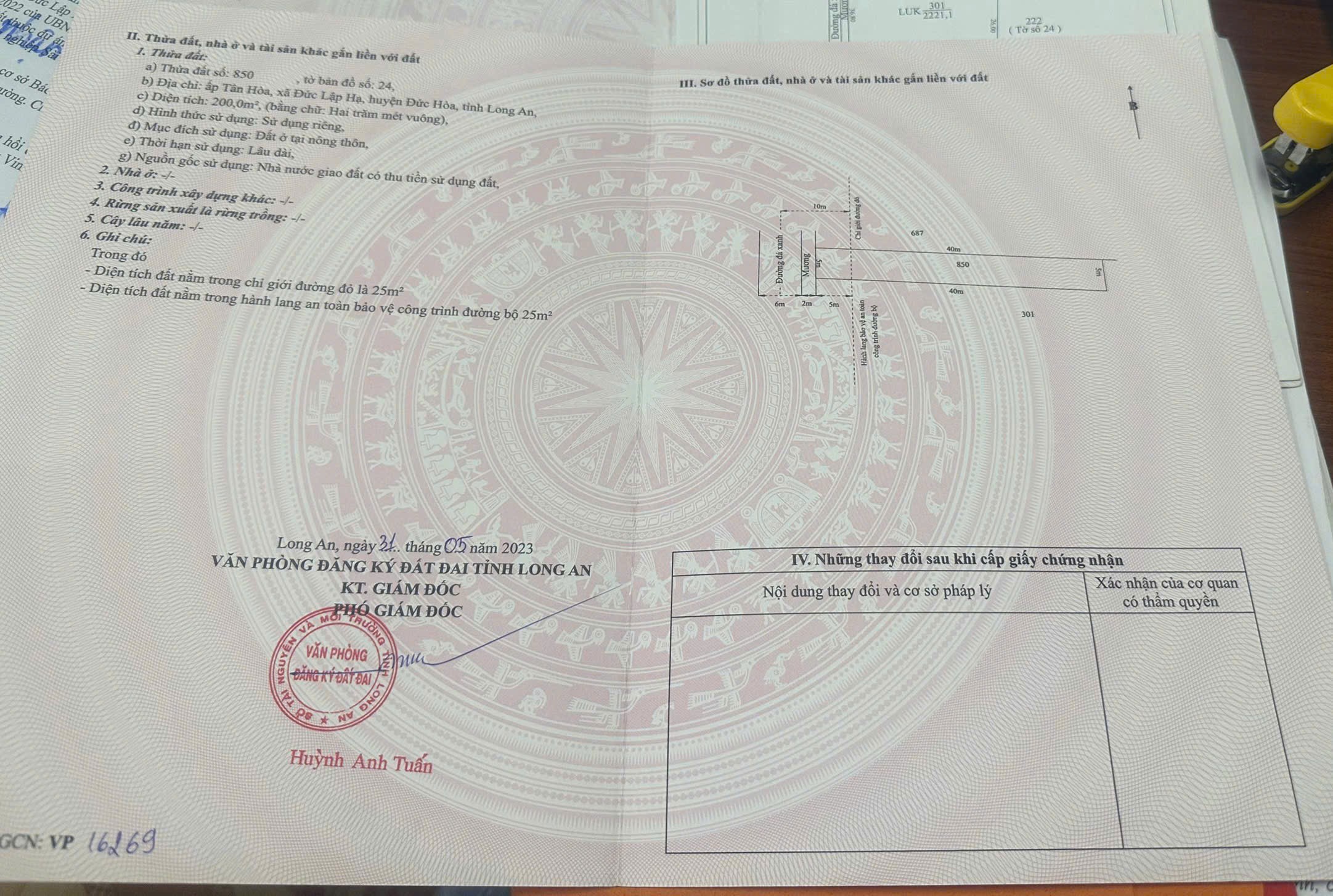 Bán 2 lô thổ cư vuông vức, đường xe hơi , xã Đức Lập Hạ, tổng dt 2 lô 600m2 giá 3,6 tỷ 3