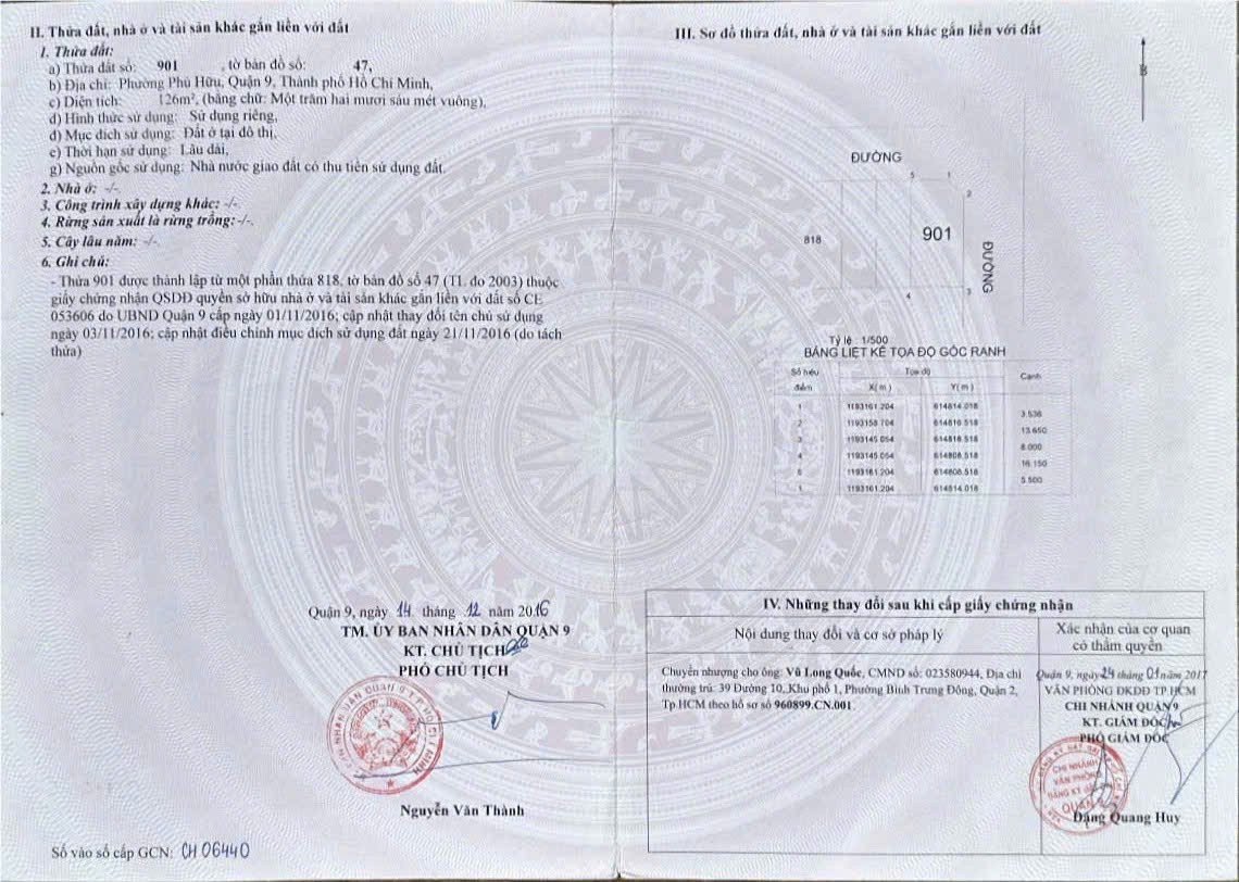 Cần bán Đất Phường Phú Hữu, Quận 9, Diện tích 126m², Giá 8.890 Tỷ 2