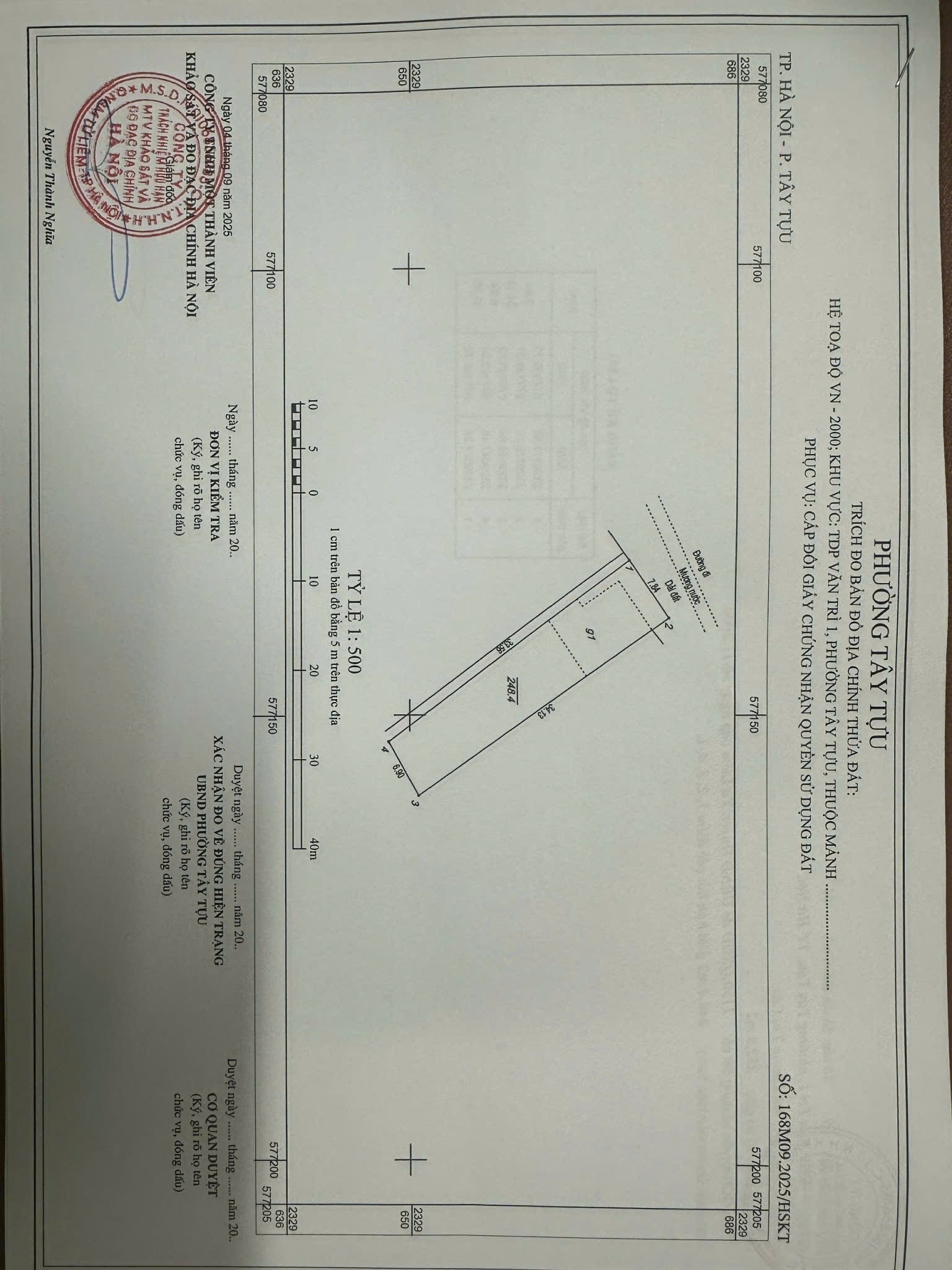 BÁN 248.4M2 ĐẤT NÔNG NGHIỆP MẶT ĐƯỜNG HOÀNG QUỐC VIỆT KÉO DÀI GIÁ 40TR/M2 LH; 0931982626