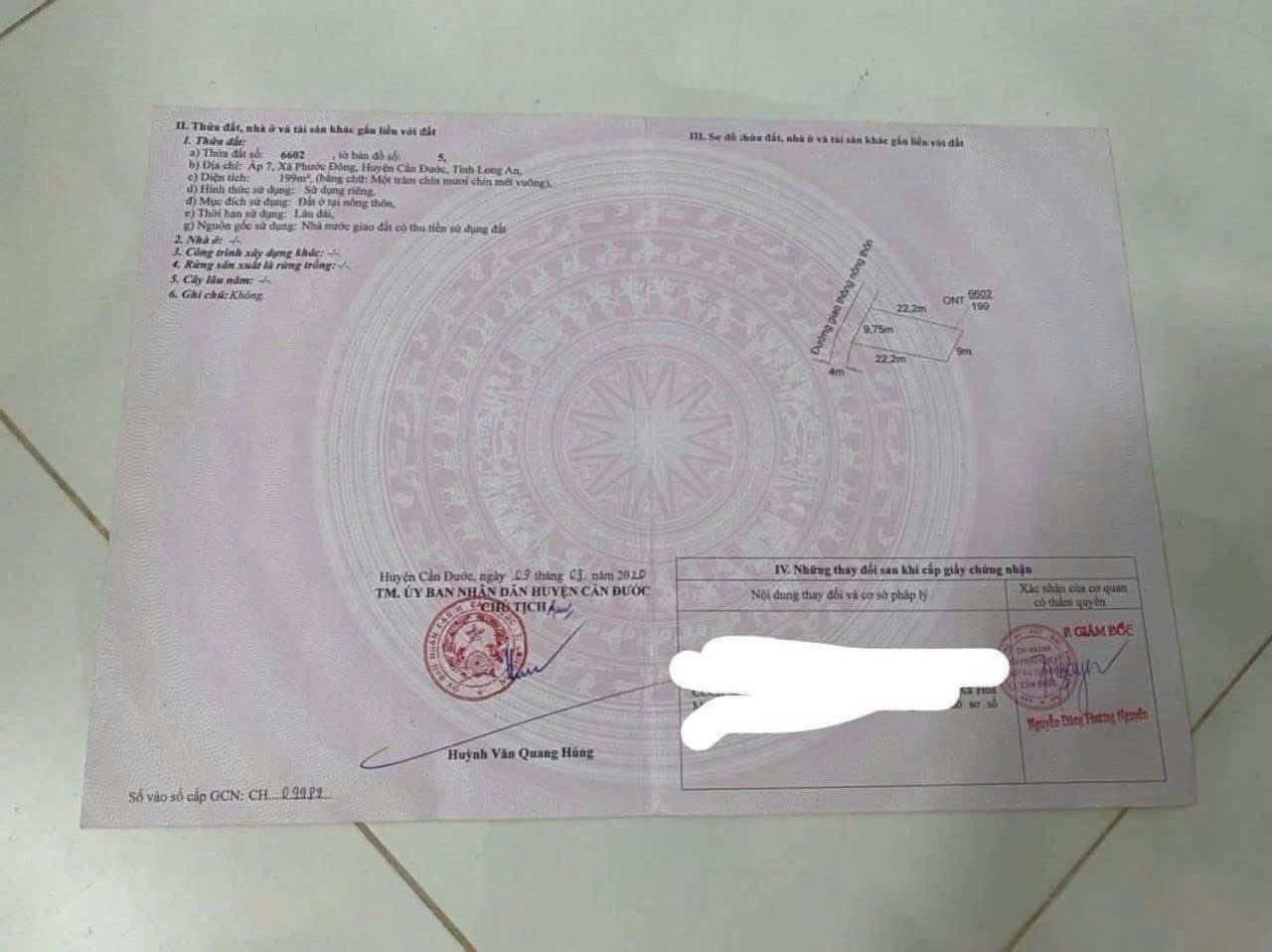 Đất nền thổ cư 200m2 mt xe hơi trên đất có nhà sẵn xã Phước Đông giá rẻ 1 tỏi 50tr 3