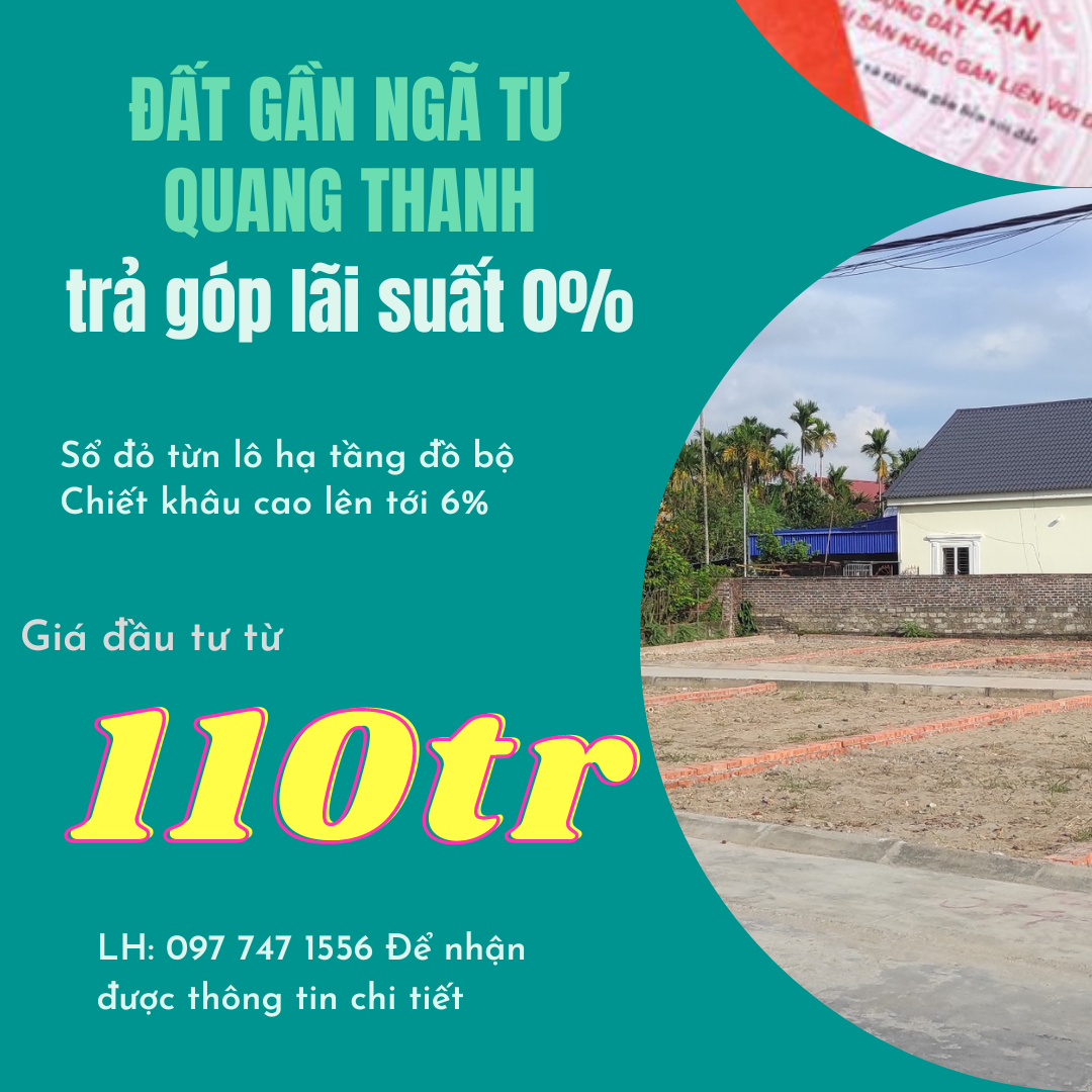 Bán lô đất mặt đường nhựa 5m-8m giá rẻ cho công nhân