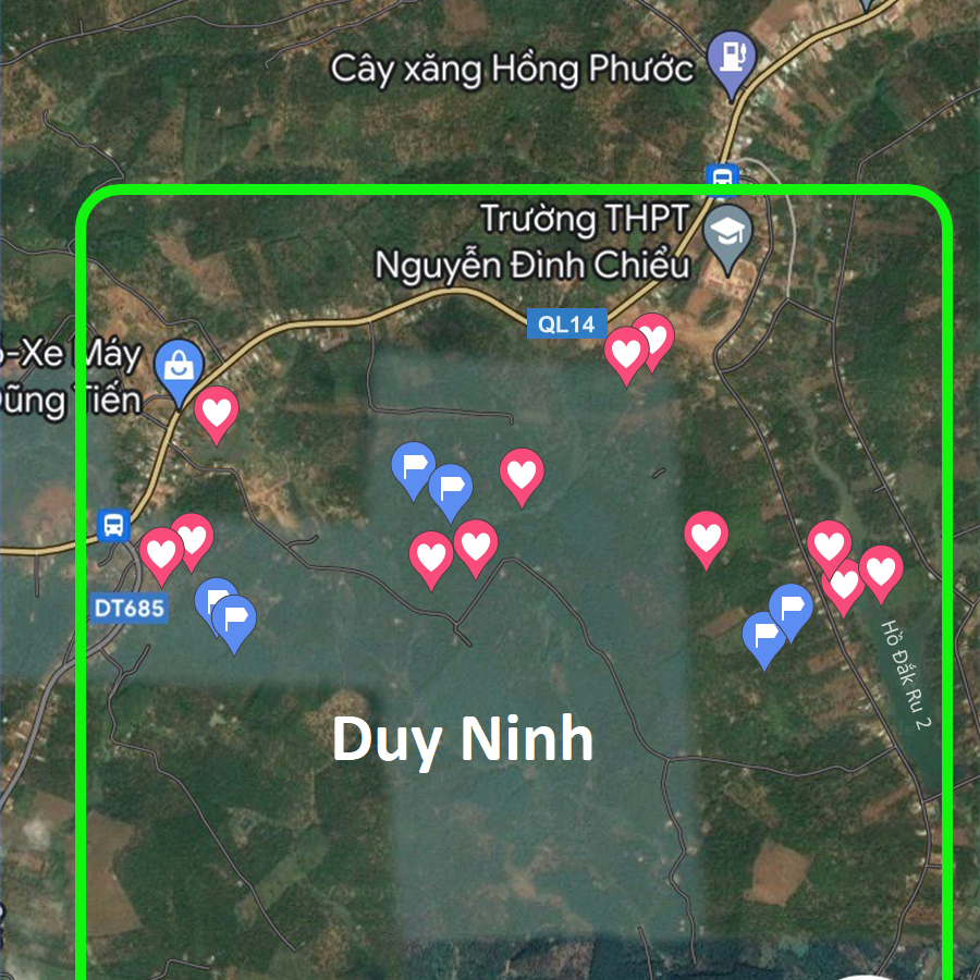 Bể nợ để lại giá rẻ mảnh đất vườn phủ hồng ngay, QL14, UBND Xã, view hồ Đắk Ru 2