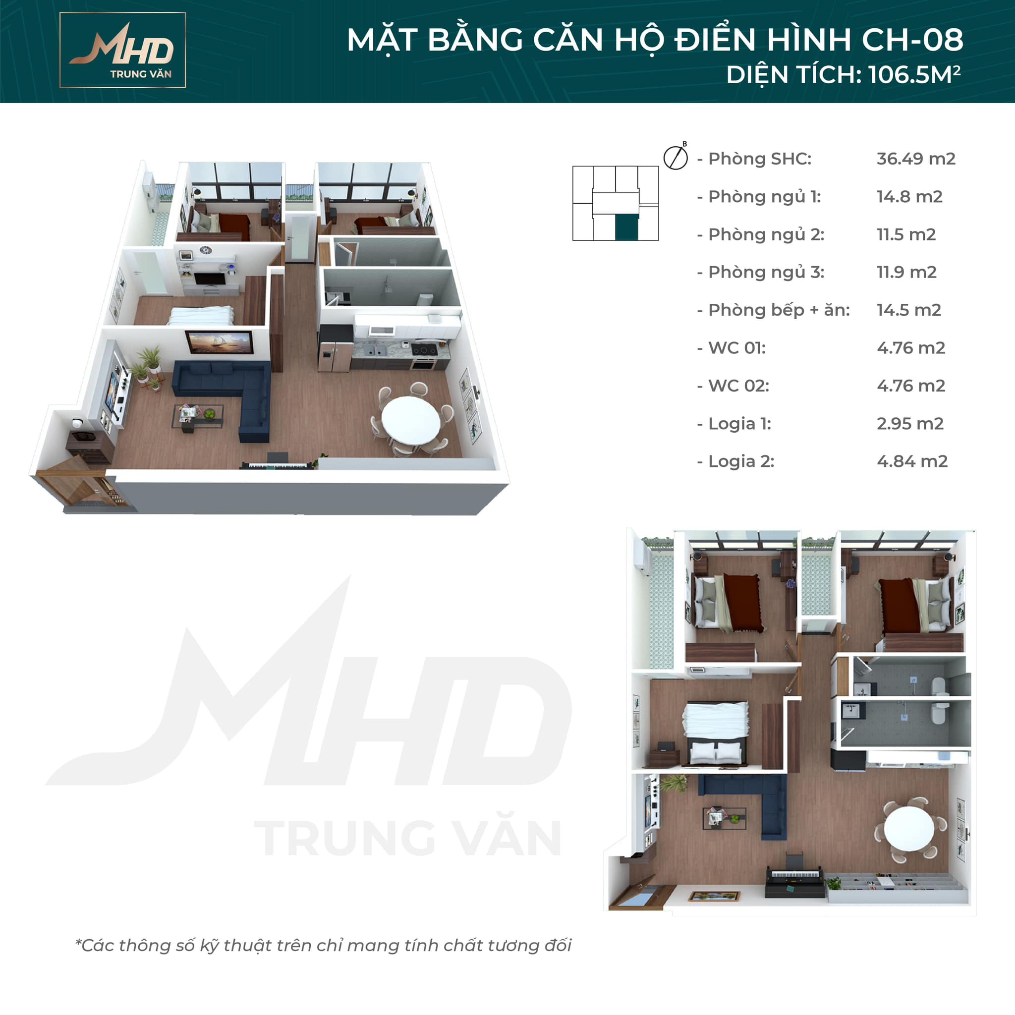 Bán căn 3 ngủ + 1 thiết kế đẹp nhất, view đẹp nhất dự án MHD Trung Văn - 29 Tố Hữu. LH 0934 306 262 4