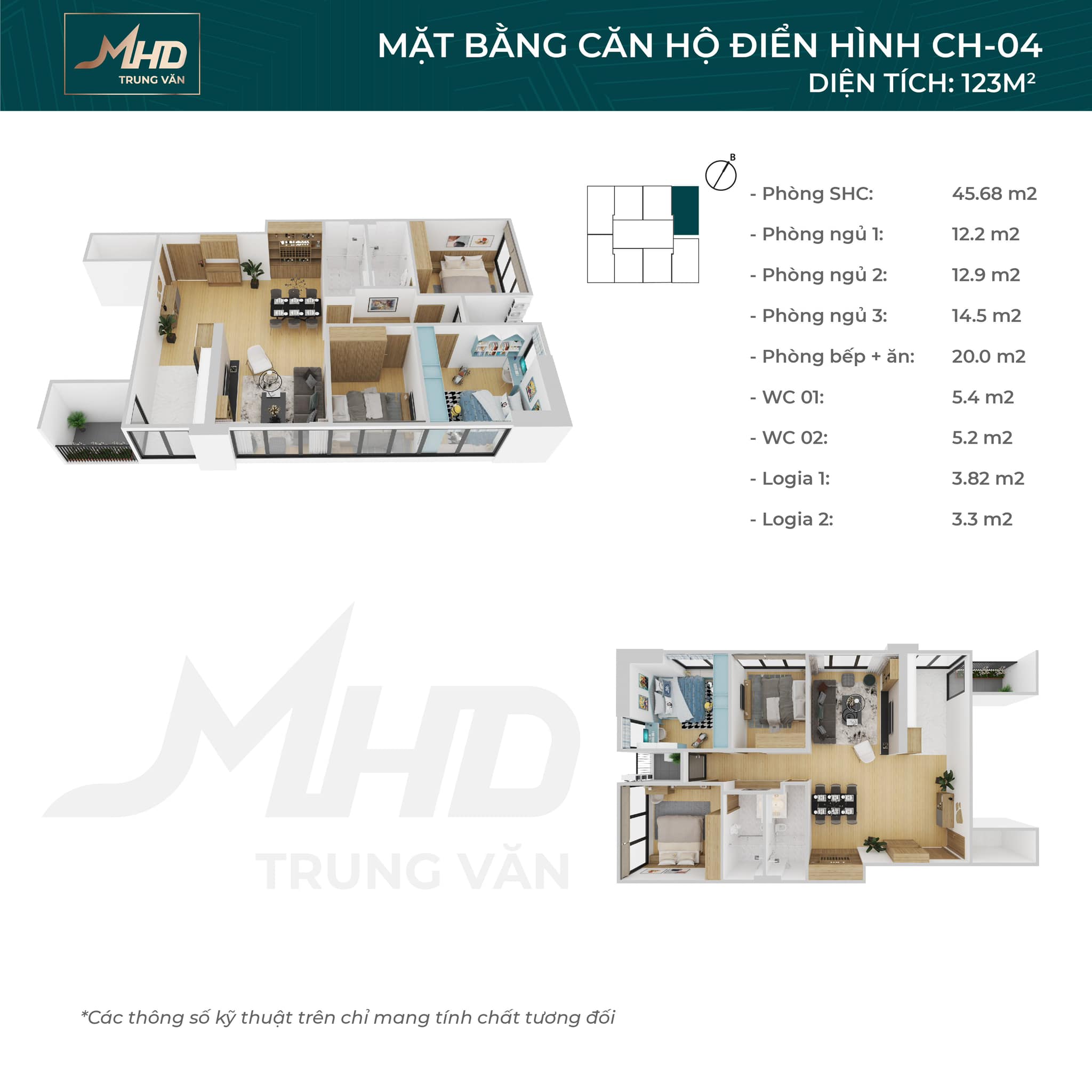 Bán căn 3 ngủ + 1 thiết kế đẹp nhất, view đẹp nhất dự án MHD Trung Văn - 29 Tố Hữu. LH 0934 306 262 5
