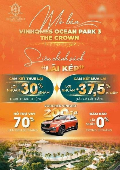Cần bán Cửa hàng - Kiot - Mặt bằng dự án Vinhomes Ocean Park 2, Diện tích 75m², Giá 7.6 Tỷ