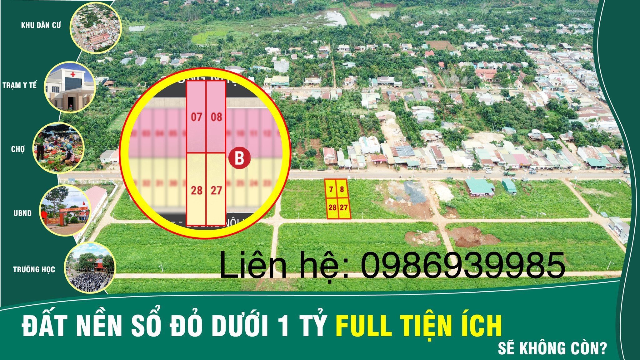 Bán đất nền sổ đỏ tại ven thị xã Buôn Hồ giá 899tr/nền diện tích 132m2 1