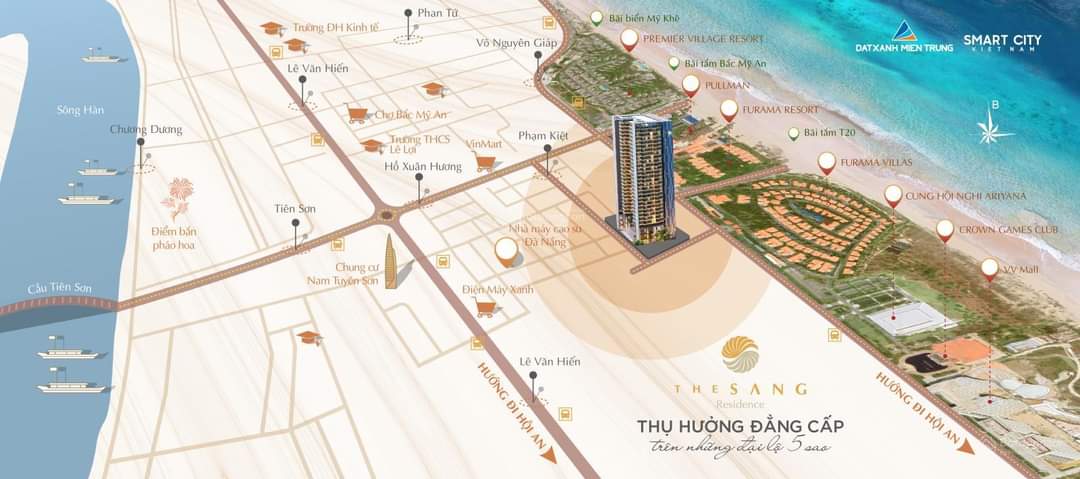 (MUA NHÀ Ở NGAY) Với 1 tỷ 3 sở hữu căn hộ cao cấp 2PN view biển Đà Nẵng
